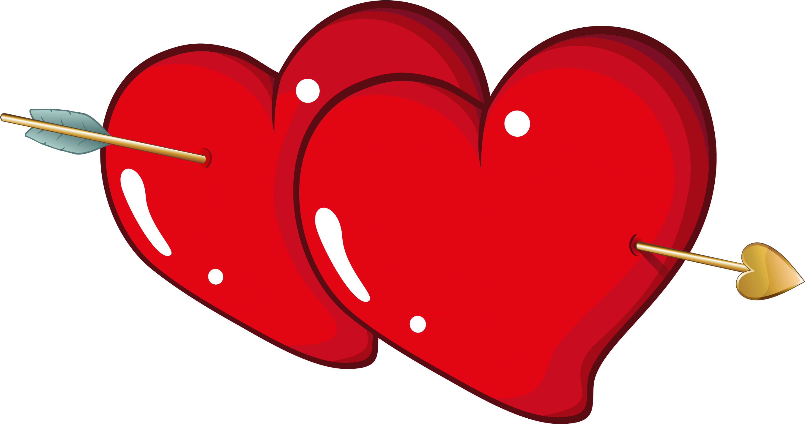 Heart Arrow Red Photos HD Image Free PNG Image