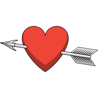 Heart Arrow Red Free Photo PNG Image