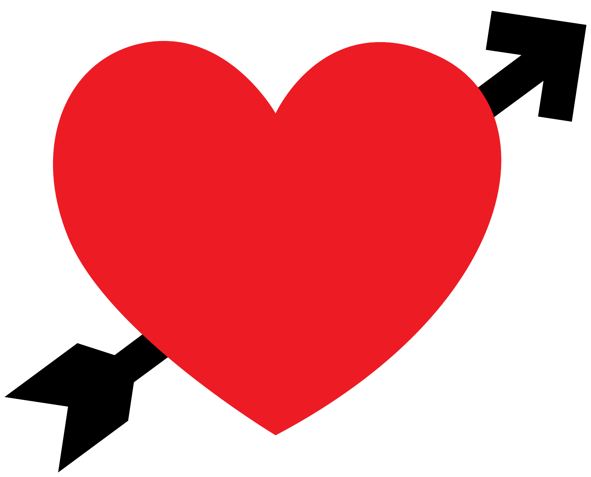 Heart Arrow Red PNG File HD PNG Image