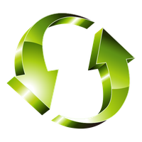 Three-Dimensional Space Symbol Arrow Recycle Icon Transparent PNG Image