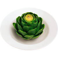 Artichoke on the dish Transparent PNG Image