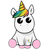 Sticker Decal Facial Unicorn White Expression PNG Image