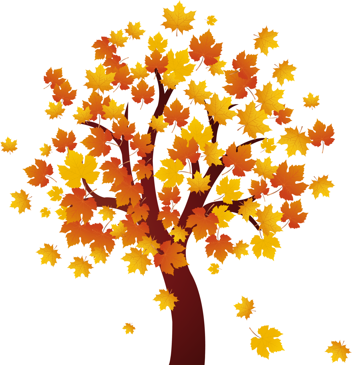 Autumn Falling Vector Leaf Free Download Image PNG Image