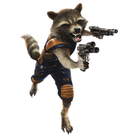 Rocket Character Fictional Snout Starlord Raccoon Thanos PNG Image