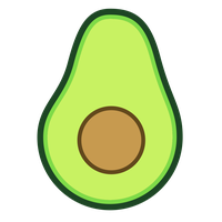 Vector Avocado Free Transparent Image HQ