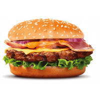 King Hamburger Cheeseburger Sushi Bacon Burger Pizza PNG Image