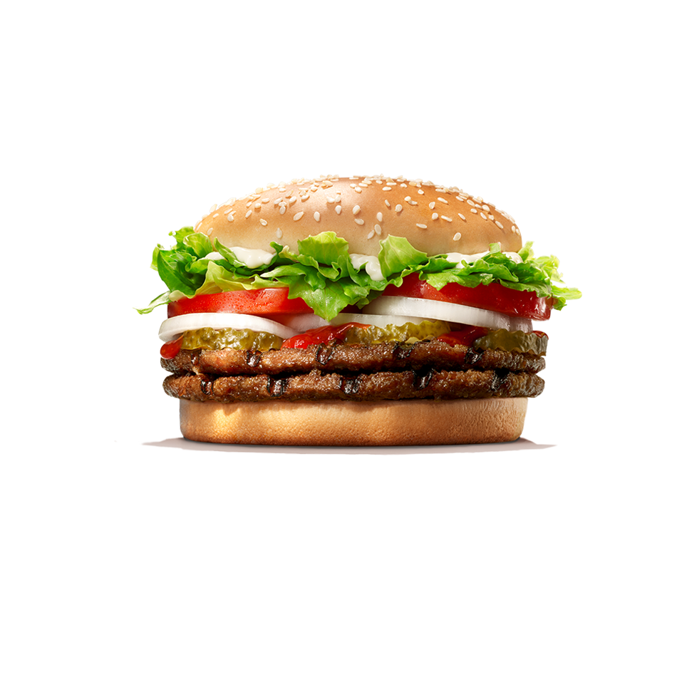 King Whopper Hamburger Fries Cheeseburger French Burger PNG Image