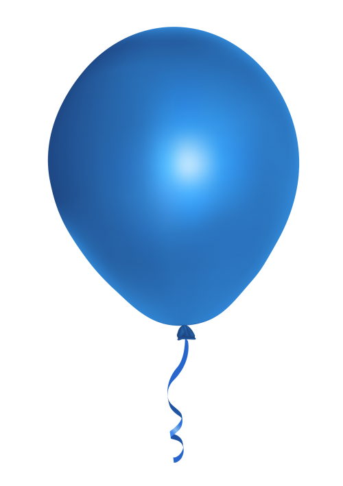 Blue Balloon Glossy Free HQ Image Transparent PNG Image