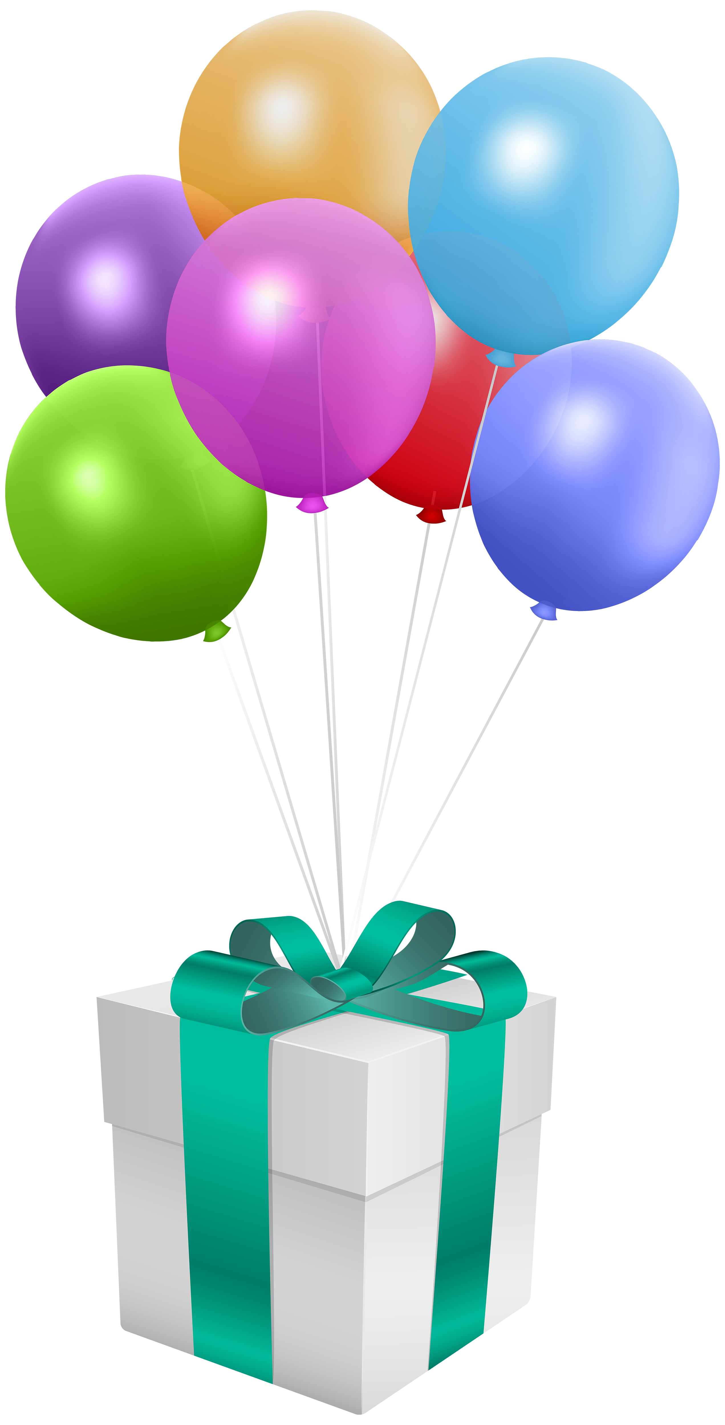 Download Gift With Balloon Birthday Balloons Transparent ...