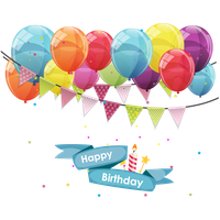 Gift Balloon Greeting Birthday Vector Flags Card Transparent PNG Image