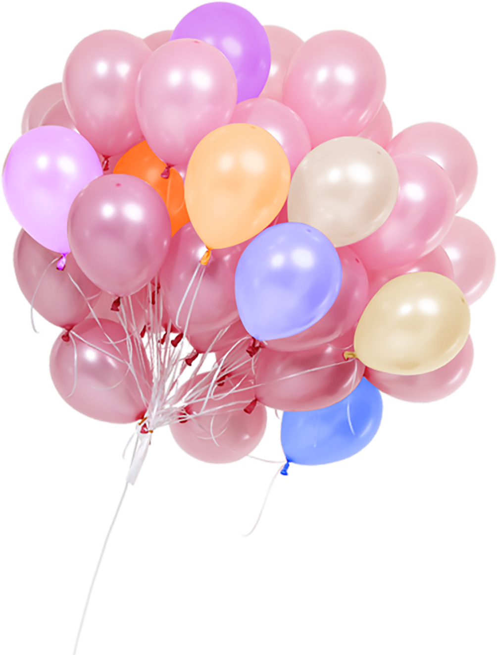 Pink Of Balloons Bunch Free Clipart HQ PNG Image