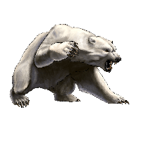 White Angry Bear Png Image