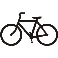 Bicycle Black Siluete Png Image PNG