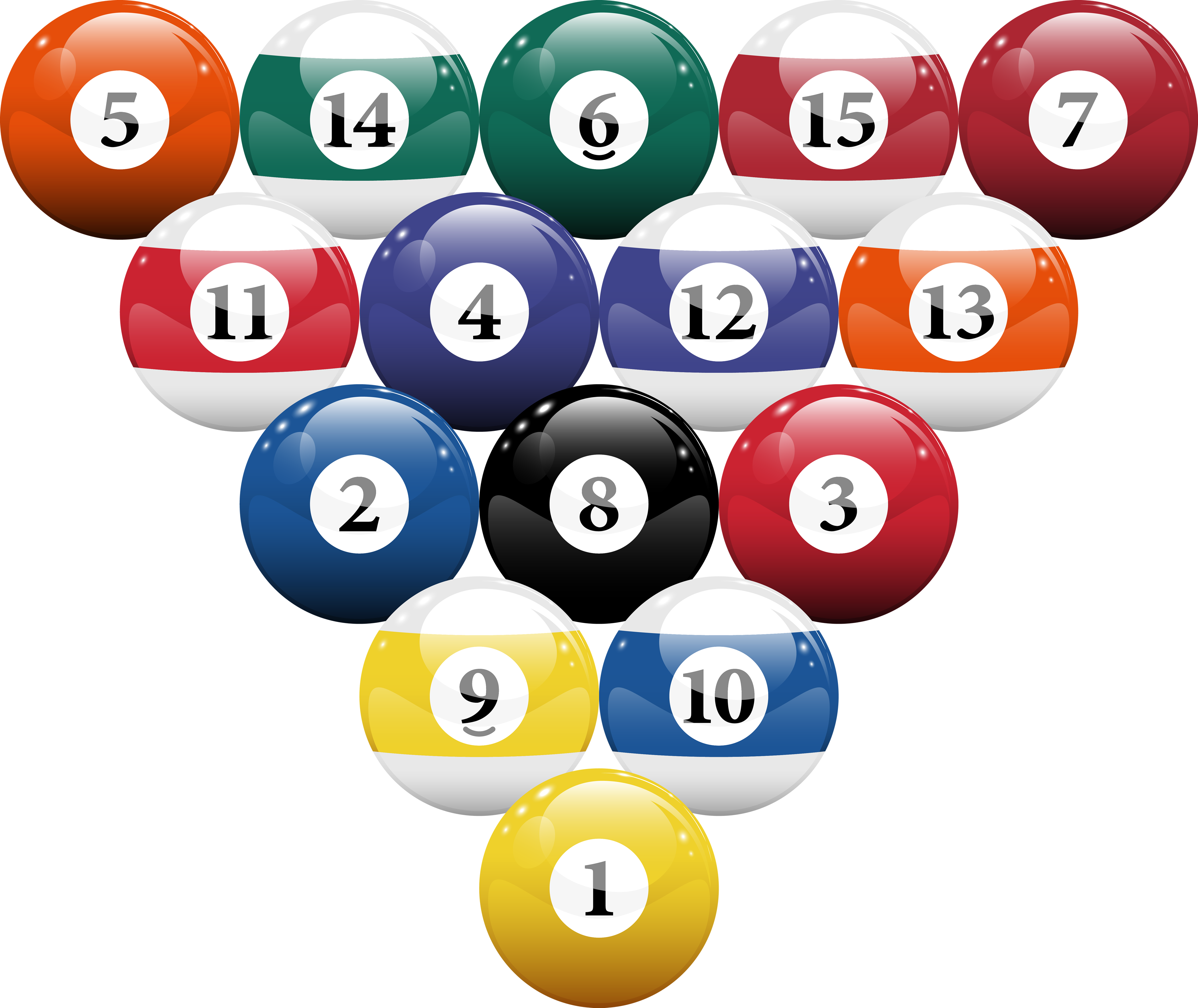 Billiard balls Transparent PNG Image