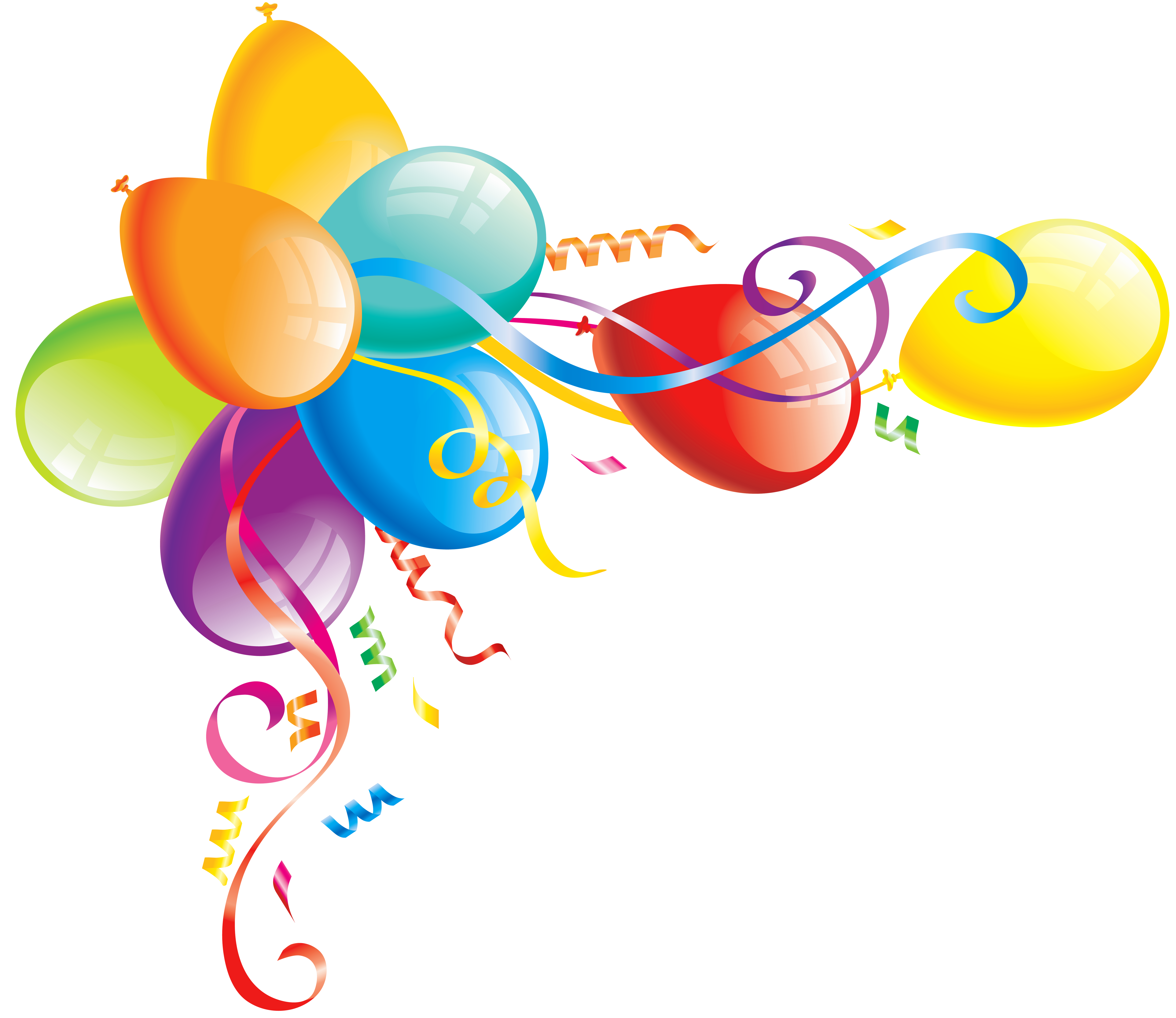 Download Balloon Large Birthday Cake Balloons Transparent HQ PNG Image