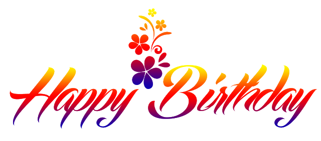 Text Birthday Colorful Free Clipart HD PNG Image