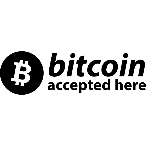 bitcoin accettato qui logo