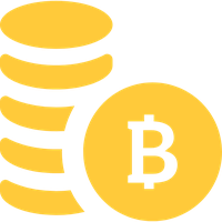 Computer Offering Icons Initial Bitcoin Virtual Currency