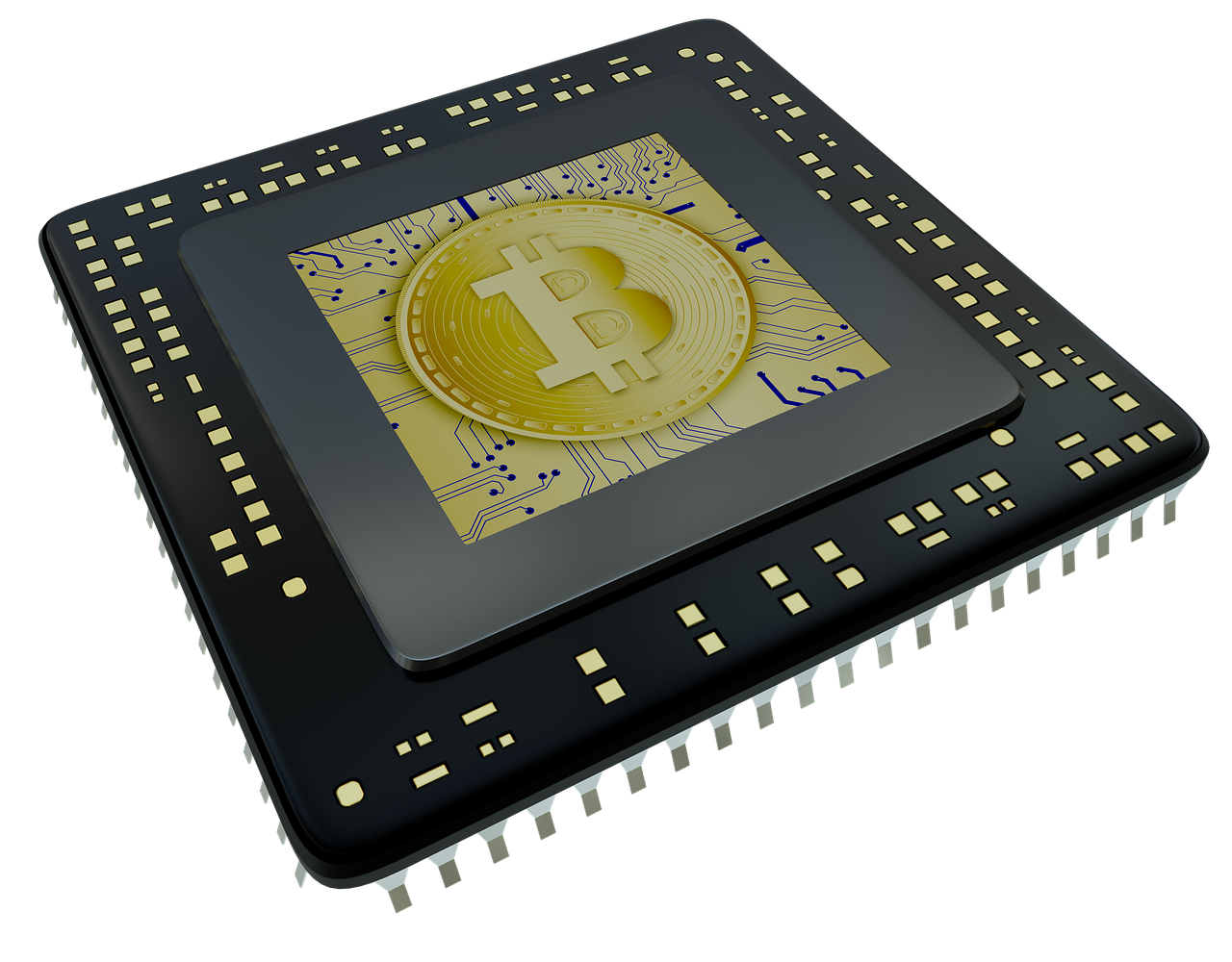 Mining Application-Specific Microcontroller Bitcoin Cryptocurrency Circuit Integrated PNG Image