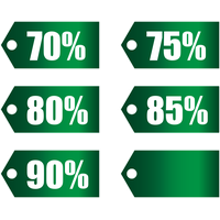 Set Tags Discount Part Green Transparent PNG Image