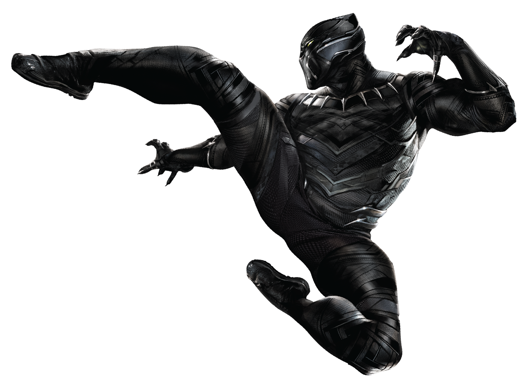 Chaka Panther Universe Character Cinematic Figurine Black PNG Image