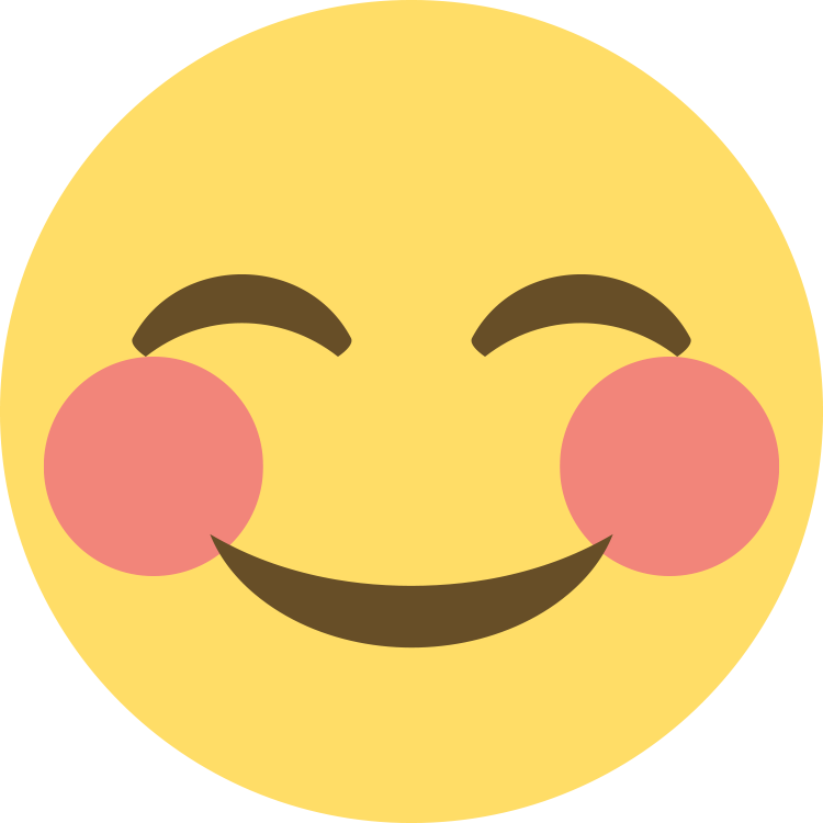 blushing face emoji
