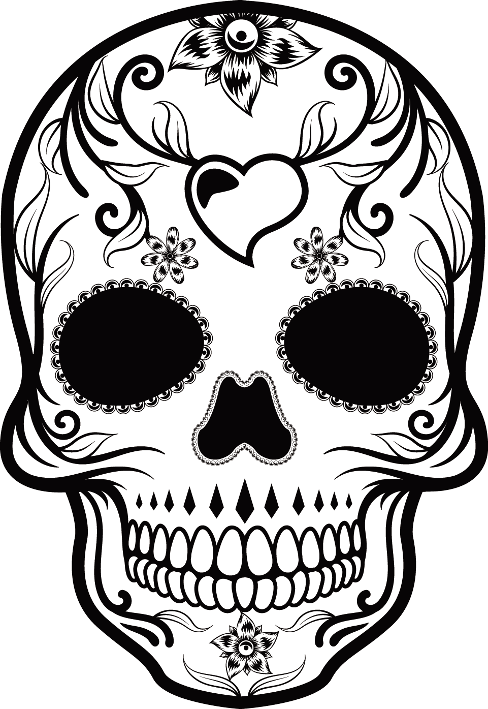 Cuisine Arts Mexican Skull Calavera Head Visual Transparent HQ PNG ...