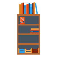 Bookshelf bookcase PNG