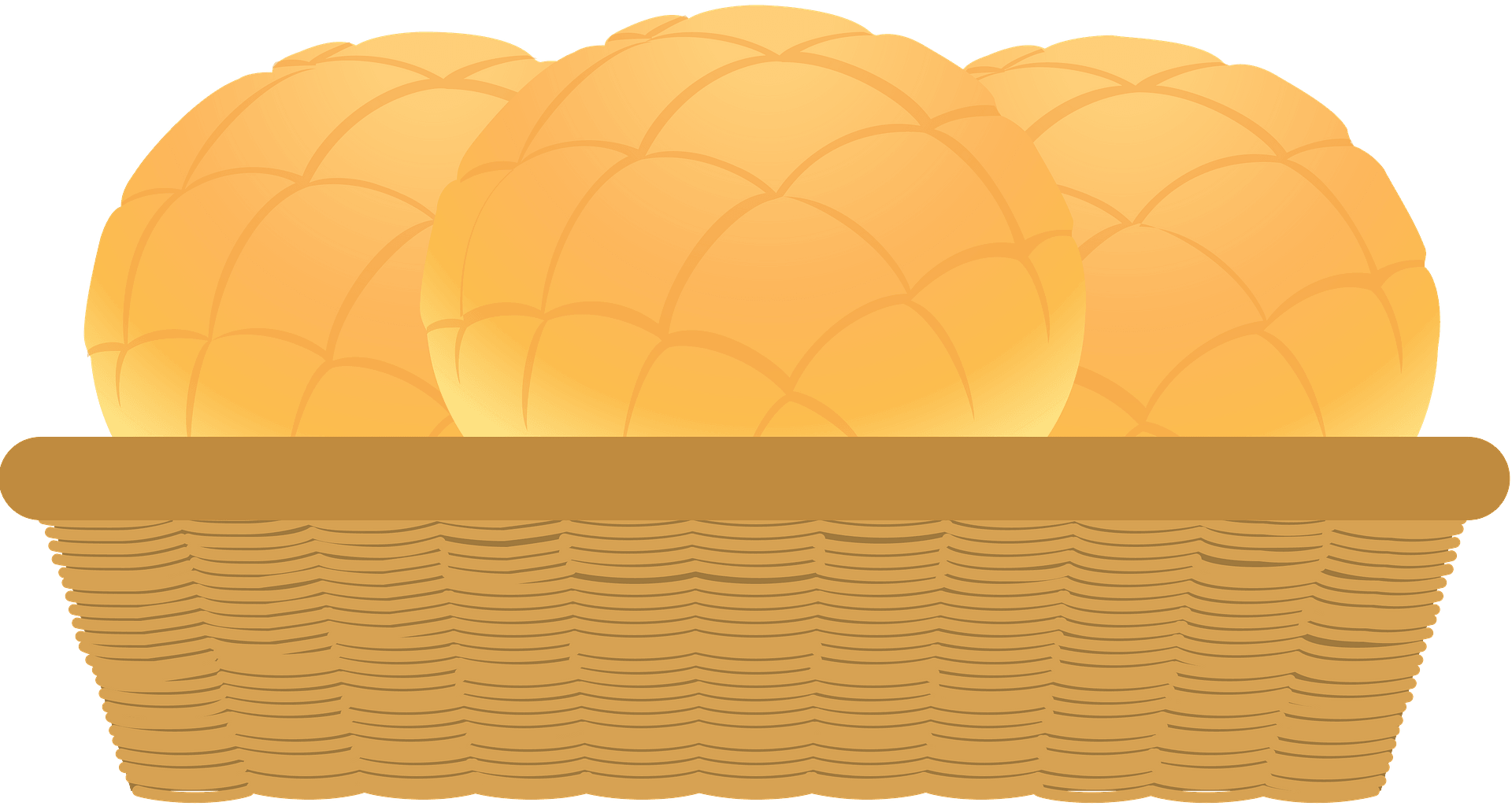 Basket Wicker Slices Wheat Bread PNG Image