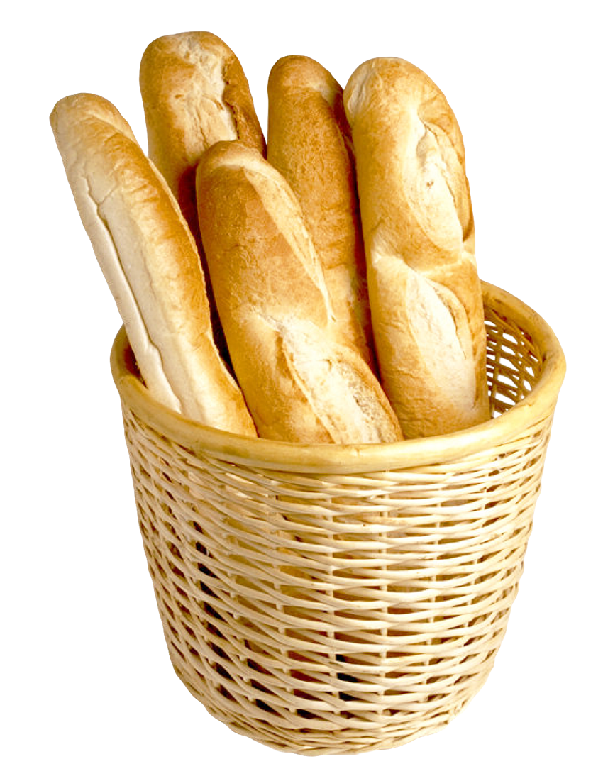 Basket French Bread HQ Image Free PNG Image