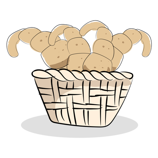 Basket Vector French Bread Download HQ PNG Image