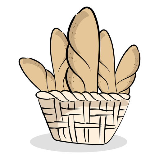 Basket Photos Vector French Bread PNG Image