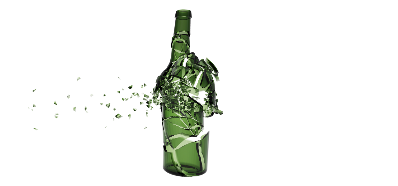 Broken bottle Transparent PNG Image