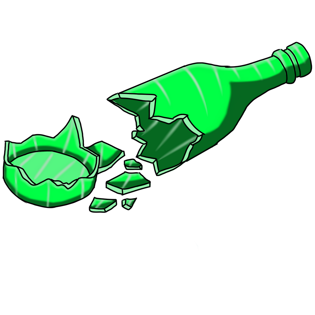 Broken bottle Transparent PNG Image