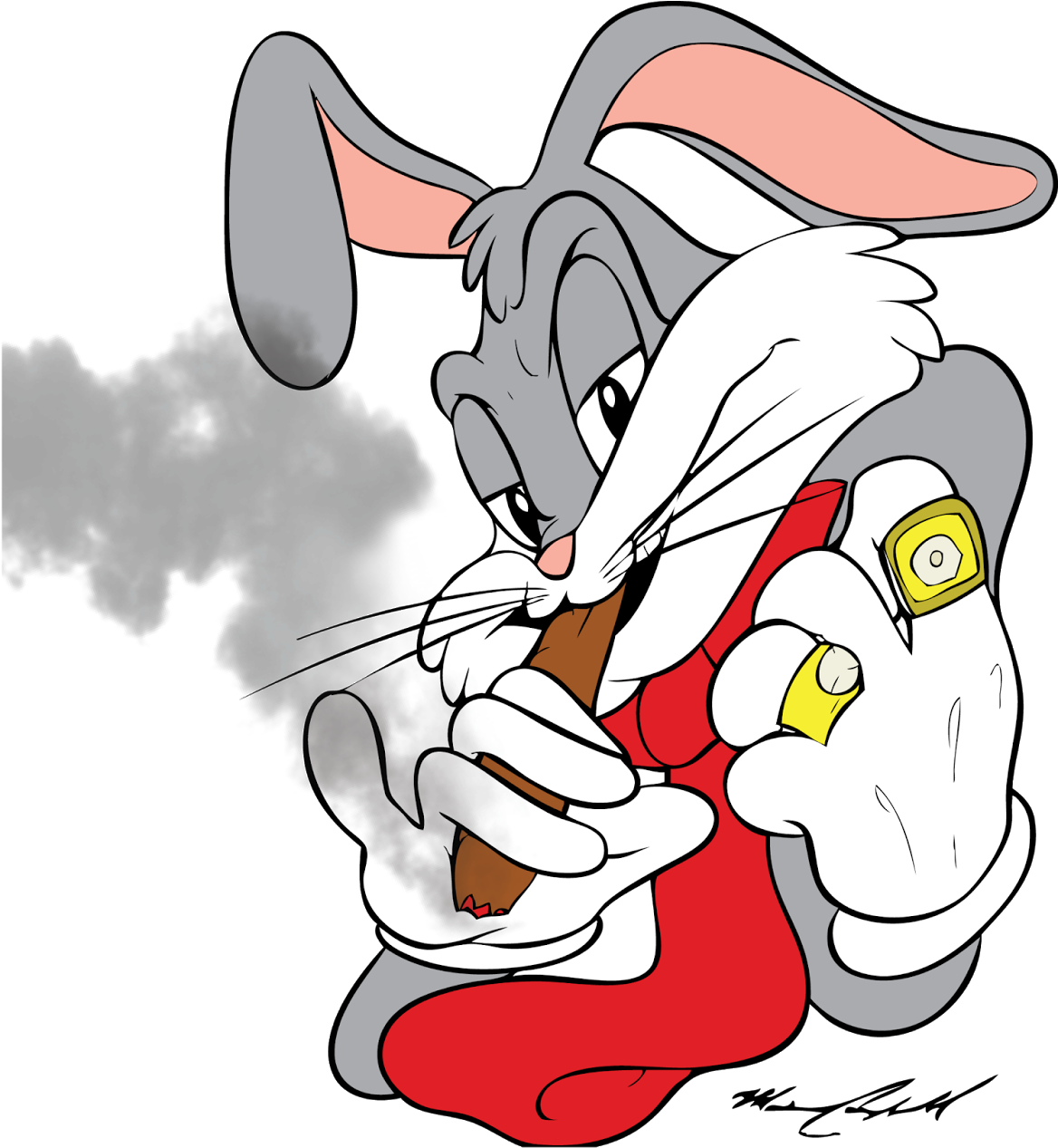 Gangster Bugs Bunny With Gun