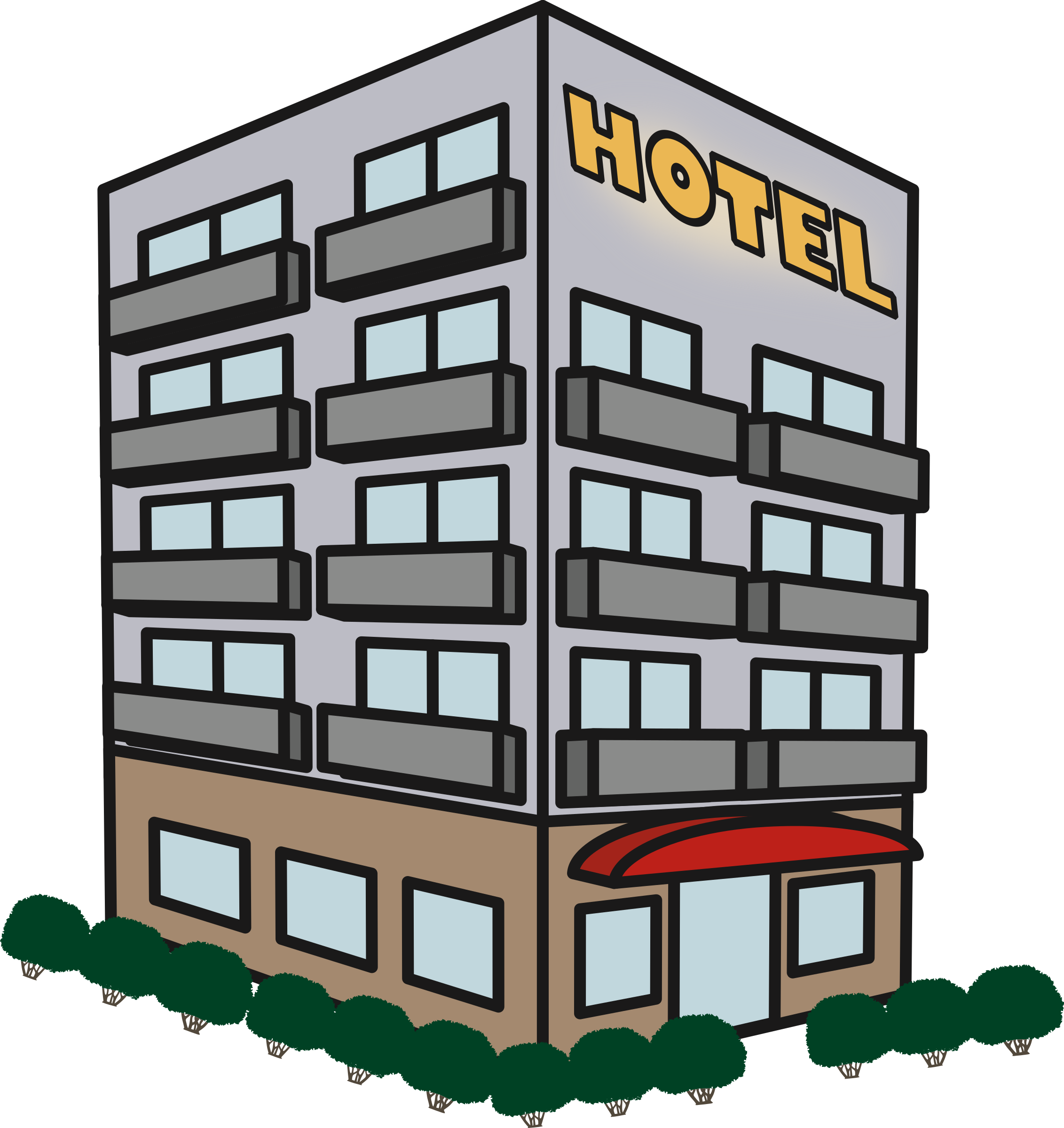 Building Hotel Vector Free Transparent Image HQ PNG Image