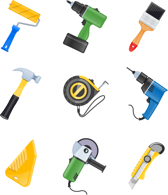 Building Vector Tool Material Construction Tools Icon PNG Image