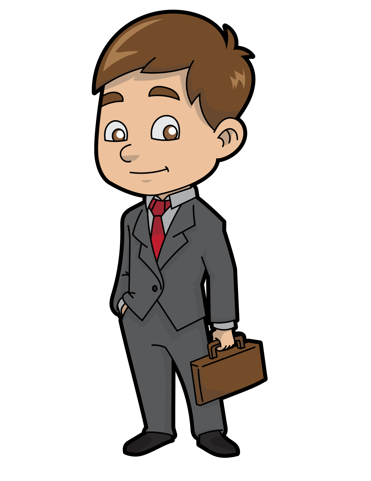 Businessman Animated Office Picture Free HD Image PNG Image