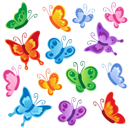 Butterflies Vector Clipart PNG Image
