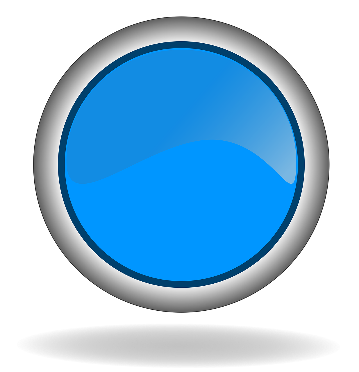 Blue Button Glossy Free Photo PNG Image