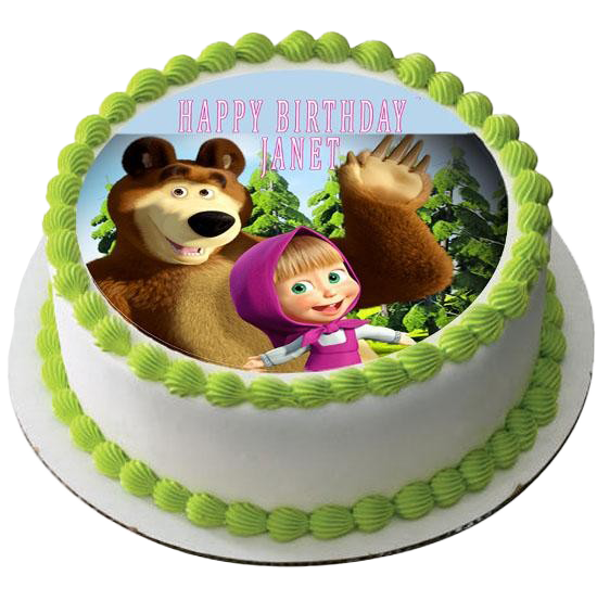 And Masha Pic Bear Cake The PNG Image