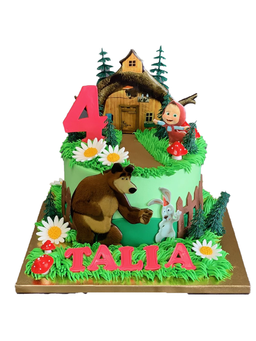 And Picture Masha Bear Cake The PNG Image