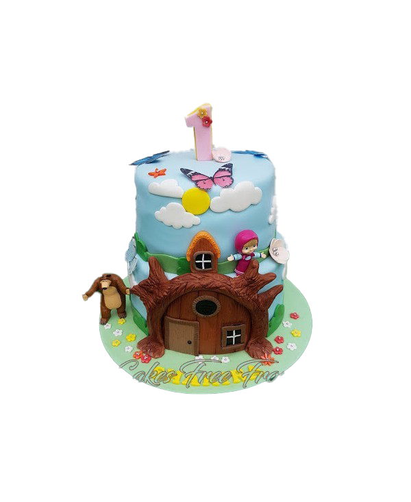 And Masha Bear Images Cake The PNG Image