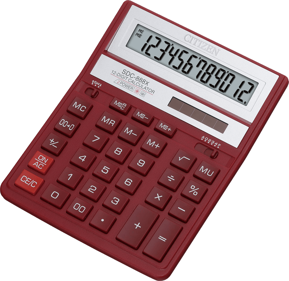 Red Calculator Png Image PNG Image