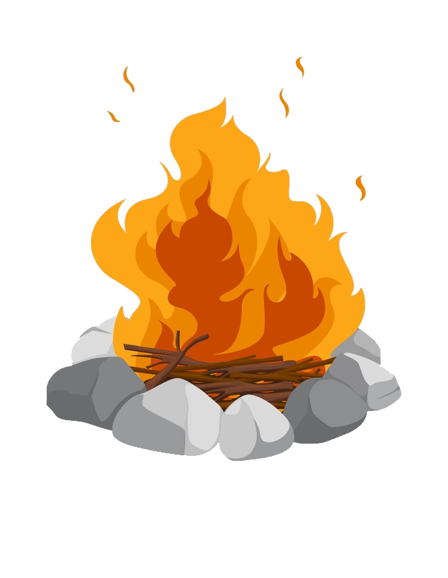 Vector Campfire Flame Download HQ PNG Image