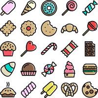 20 Models Material Candy Sweets Vector Lollipop PNG Image