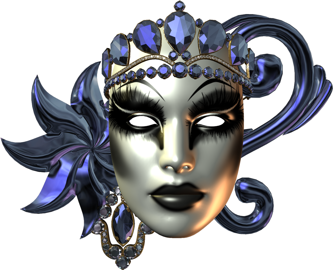 Mask Full Eye Carnival Face PNG Image