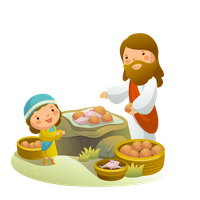 Resurrected Food Jesus Vector Child With PNG Image