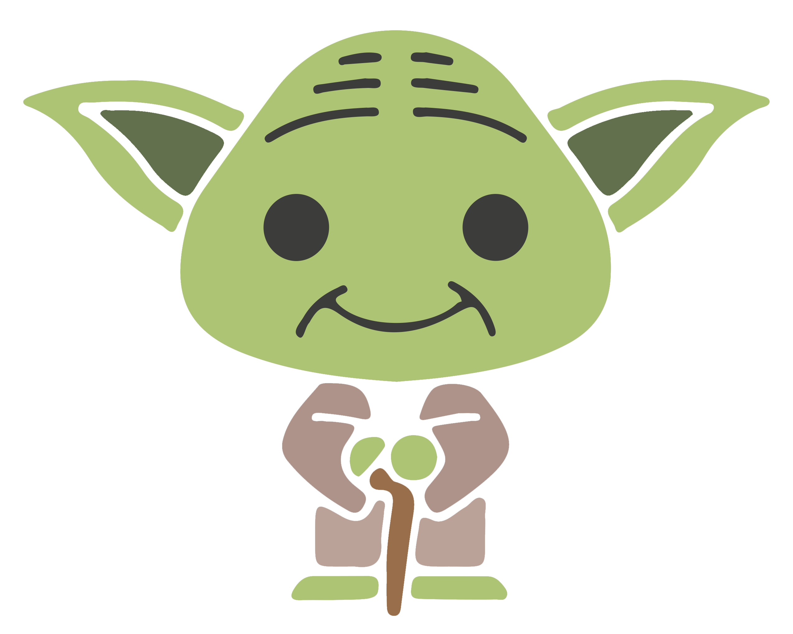 Plant Fathers Greeting Yoda Green Day Card PNG Image
