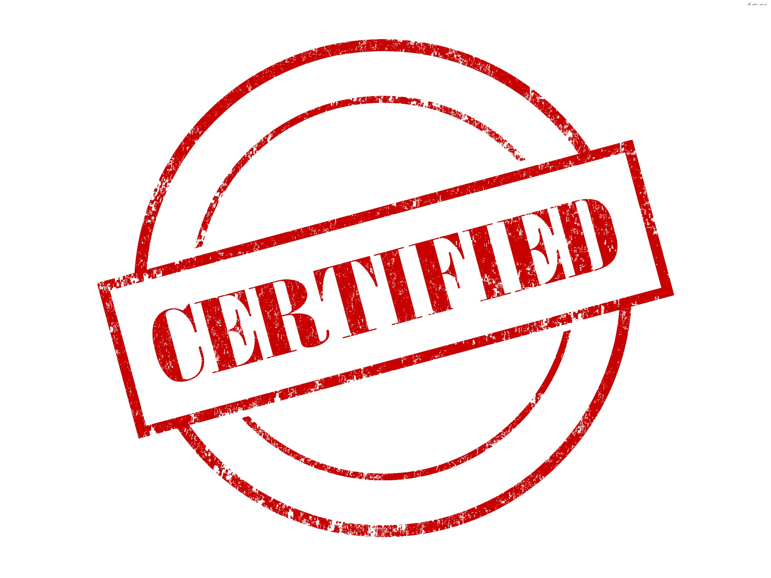 Certified Transparent PNG Image